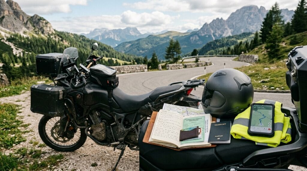 Assicurazione viaggio moto Europa 2026 con documenti e soccorso stradale prima della partenza