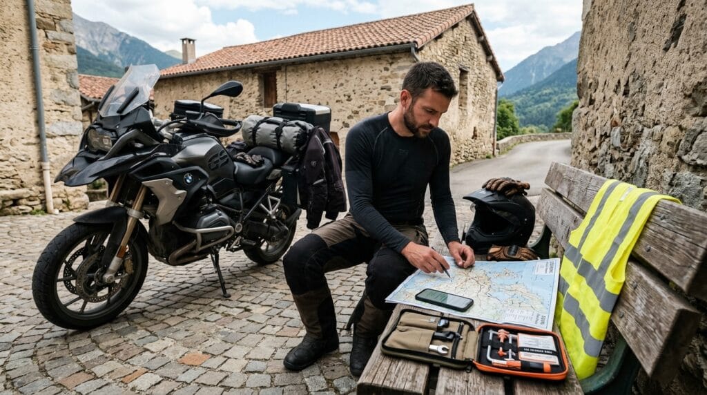 Checklist tecnologica e sicurezza prima di partire per un viaggio in moto