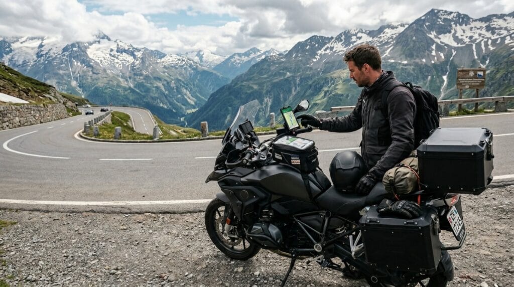 Moto smart 2026 con GPS offline e tecnologia di sicurezza per viaggi in moto